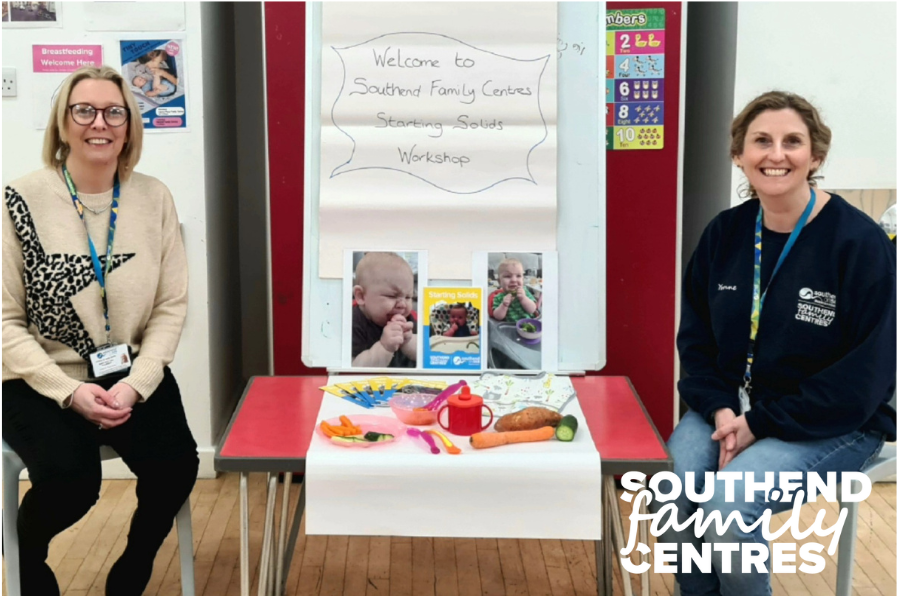 facilitators with flipchart and workshop materials